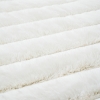 Para Sala Horizontal Stripes Faux Rabbit Fur Carpet 120 x 160 cm Rectangular Zymta Winter Carpet - White