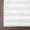 Para Sala Horizontal Stripes Faux Rabbit Fur Carpet 120 x 160 cm Rectangular Zymta Winter Carpet - White