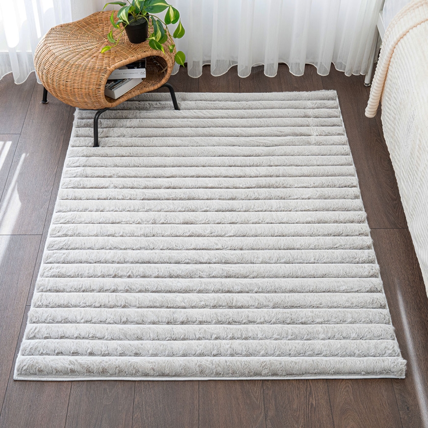 Para Sala Horizontal Stripes Faux R..