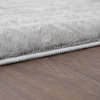 Para Sala Horizontal Stripes Faux Rabbit Fur Carpet 120 x 160 cm Rectangular Zymta Winter Carpet - Grey