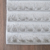 Para Sala Horizontal Stripes Faux Rabbit Fur Carpet 120 x 160 cm Rectangular Zymta Winter Carpet - Grey