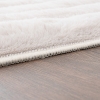 Para Sala Horizontal Stripes Faux Rabbit Fur Carpet 120 x 160 cm Rectangular Zymta Winter Carpet - Mink