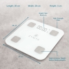 Smart Digital B Body Weight scale, Accurate Fat Percentage, Bluetooth Body Fat Scale with BMI Muscle Mass - White 
