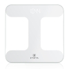 Bathroom Scale for Body Weight, Highly Accurate Digital Scale with Transparent and Slim Tempered Glass, Clear LCD Display, Batteries Included, Measures Weight up to 400 lb, White