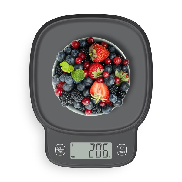 Kitchen Food Weight Scale Digital Accurate for Cooking and Baking Precise Weighing Ounces Grams Without Bluetooth (Dark Grey)