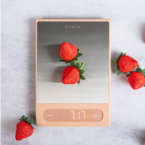 Kitchen Stainless Steel Accurate Scale 5Kg Portable Small Scale without Bluetooth for Food (Pink)