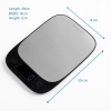 Food Kitchen Scale Digital LCD Weight Grams and Oz, Professional Small Stainless Steel Digital Kitchen Scale 5 Kg Silver