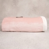 Double Layer Lamb Single Throw Blanket 180 x 200 cm - Pink / White