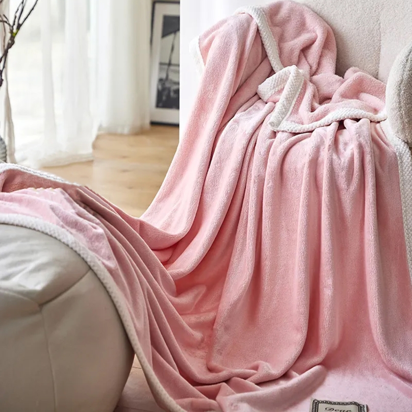 Double Layer Lamb Single Throw Blan..