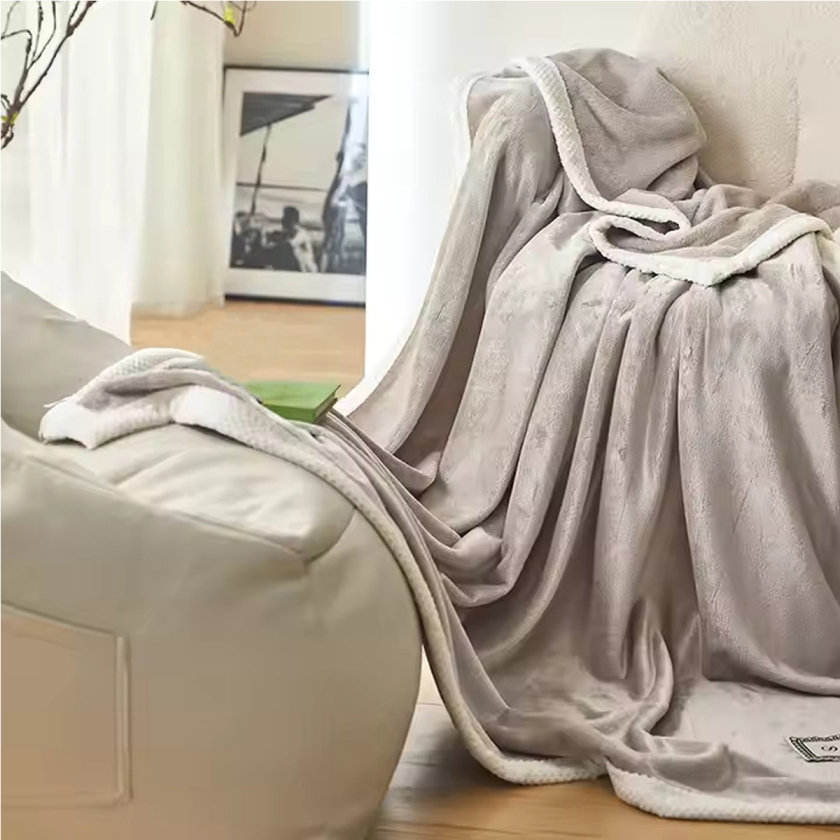 Double Layer Lamb Double Throw Blan..