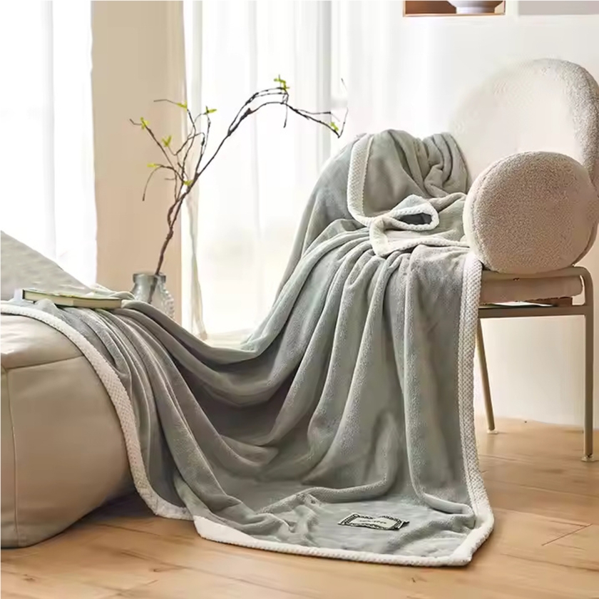 Double Layer Lamb Double Throw Blan..
