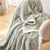 Double Layer Lamb Double Throw Blanket 200 x 230 cm - Green / White