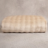 Waffle Single Throw Blanket 180 x 200 cm - Beige / White