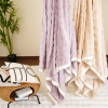 Waffle Single Throw Blanket 180 x 200 cm - Beige / White