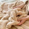Waffle Single Throw Blanket 180 x 200 cm - Beige / White