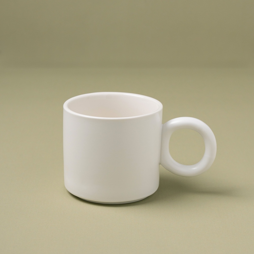 Round Big Circle Handle Ceramic Por..
