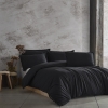 3 Pieces Nil Cotton Single Duvet Cover Set 160 x 220 cm - Black