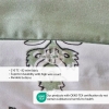 2 Pieces Satin Indian Cotton Single Duvet Cover Set 160 x 220 - White / Green / Mustard