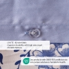 3 Pieces Bleu Blanc Cotton Satin Double Duvet Cover Set 200 x 220 cm - Blue / White
