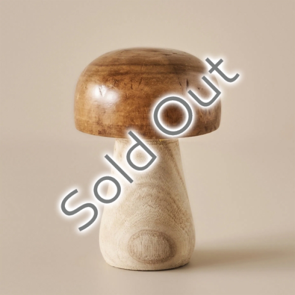 Mushroom Decorative Object 12 x 15 cm - Brown / Beige