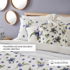2 Pieces Blueberry Cotton Ranforce Single Duvet Cover Set 160 x 220 cm - Purple / White / Green