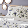 3 Pieces Blueberry  Cotton King Size Duvet Cover Set 240 x 220 cm - Purple / White / Green