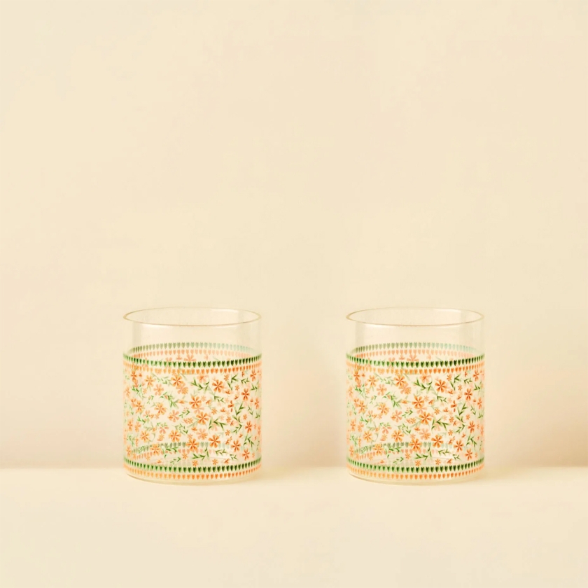 2 Pieces Blossom Glass Cup 370 ml -..