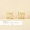 2 Pieces Blossom Glass Cup 370 ml - Green / Orange
