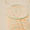 2 Pieces Blossom Beverage Glass Cup - Green / Orange