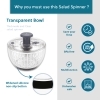 6 L Large Rotary Salad Spinner, Multi-functional Spinning Colander for Washing and Drying Vegetable in Kitchen