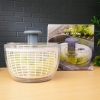 6 L Large Rotary Salad Spinner, Multi-functional Spinning Colander for Washing and Drying Vegetable in Kitchen