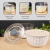 6 L Large Rotary Salad Spinner, Multi-functional Spinning Colander for Washing and Drying Vegetable in Kitchen
