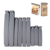 10 Pieces Plastic Chip Clips for Food Packages, Kitchen Food Bag Sealing Clips, 3 Sizes Sealing Clips for Food and Snack Bags