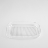 Rectangular Food Storage Box with Lid Set of 3, Ideal for Cold Cuts, Cheese, and More, Stackable design, Transparent Framed Lid, BPA-Free, Grey