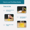 Oil Dispenser, Salad Dressing Mixer for Homemade Salad Dressings, Dressing Bottle with Button to Mix and Pour Spouts