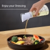 Oil Dispenser, Salad Dressing Mixer for Homemade Salad Dressings, Dressing Bottle with Button to Mix and Pour Spouts