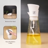 Oil Dispenser, Salad Dressing Mixer for Homemade Salad Dressings, Dressing Bottle with Button to Mix and Pour Spouts