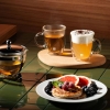 2 Pieces Double Wall Borosilicate Glass Coffee Cup Set 420 ml - Transparent