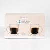 2 Pieces Double Wall Borosilicate Glass Coffee Cup Set 420 ml - Transparent