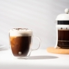 2 Pieces Double Wall Borosilicate Glass Coffee Cup Set 180 ml - Transparent 