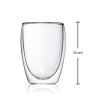 2 Pieces Double Wall Borosilicate Glass Cup Set 350 ml - Transparent 