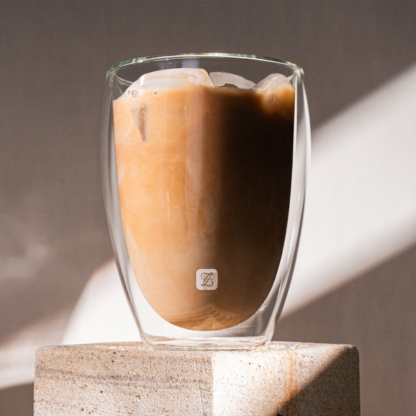 2 Pieces Double Wall Borosilicate Glass Cup Set 350 ml - Transparent 