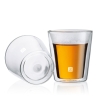 2 Pieces Double Wall Glass Cup Set 200 ml - Transparent