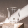 2 Pieces Double Wall Glass Cup Set 200 ml - Transparent