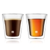 2 Pieces Double Wall Glass Cup Set 200 ml - Transparent