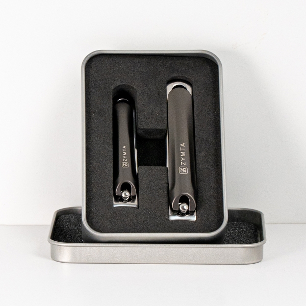 2 Pieces Nail Grooming Clipper Kit - Black
