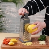 Household Kitchen Four Sided Stainless Steel, Multisided Wire Sharper, Perfect Box Grater for Parmesan Cheese, Vegetables, Ginger, Dishwasher Safe 