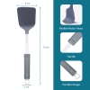Professional Solid Silicone Rectangular Turner Spatula with Soft Grip Handle, 32 cm 