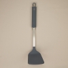 Professional Solid Silicone Rectangular Turner Spatula with Soft Grip Handle, 32 cm 