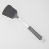 Professional Solid Silicone Rectangular Turner Spatula with Soft Grip Handle, 32 cm 